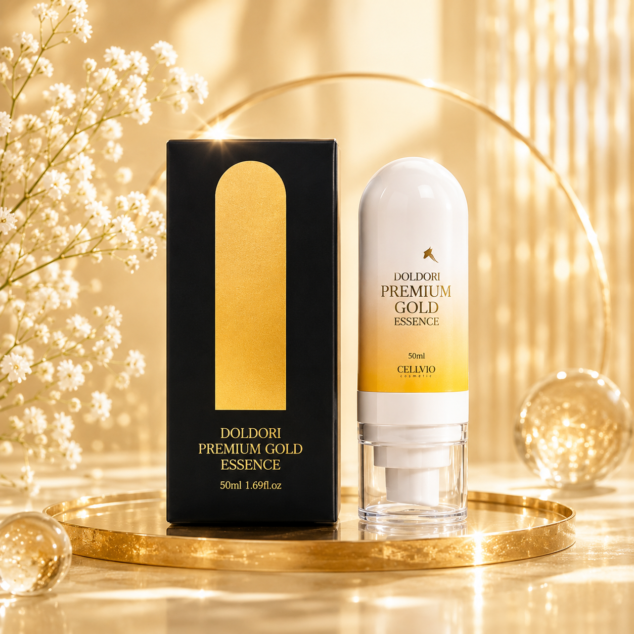 [셀비오코스메틱] 돌돌이 프리미엄 골드 에센스 50ml
