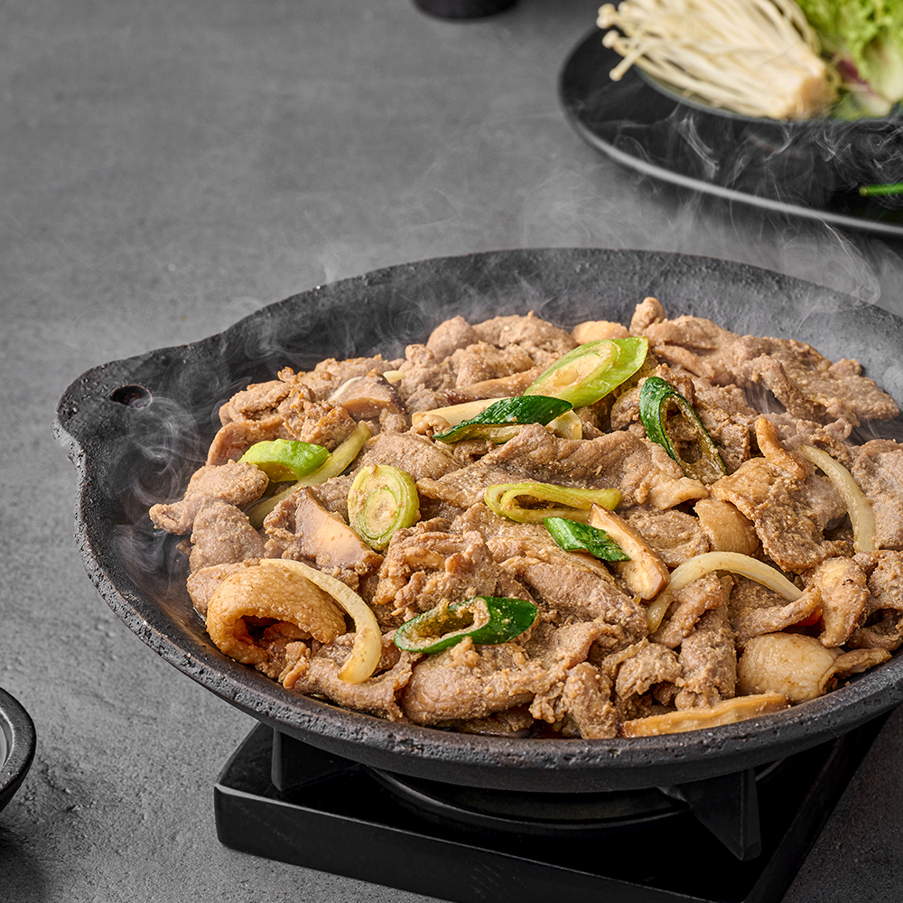 정채움 양념육 선물세트 3호(왕구이 간장맛 700g, 왕구이 매운맛 700g, 돼지불고기 700g, LA갈비 500g)
