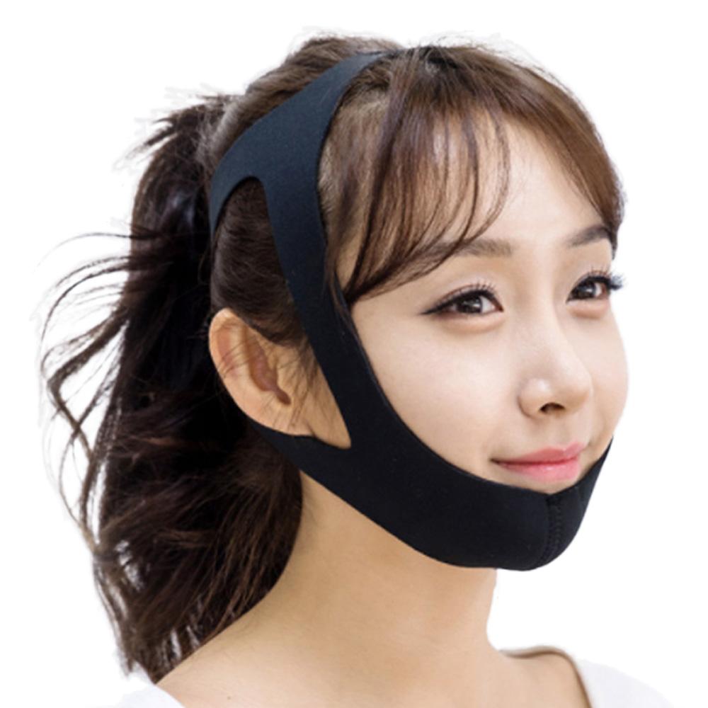 검정 얼굴압박밴드 리프팅밴드 입벌림방지 브이