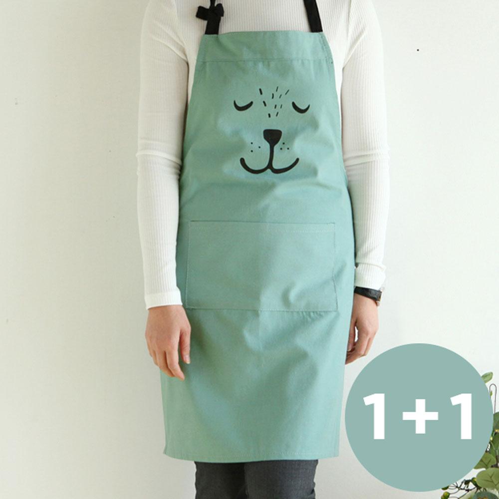 어린이집 선생님 카페 주방 바리스타 앞치마 mint 2개