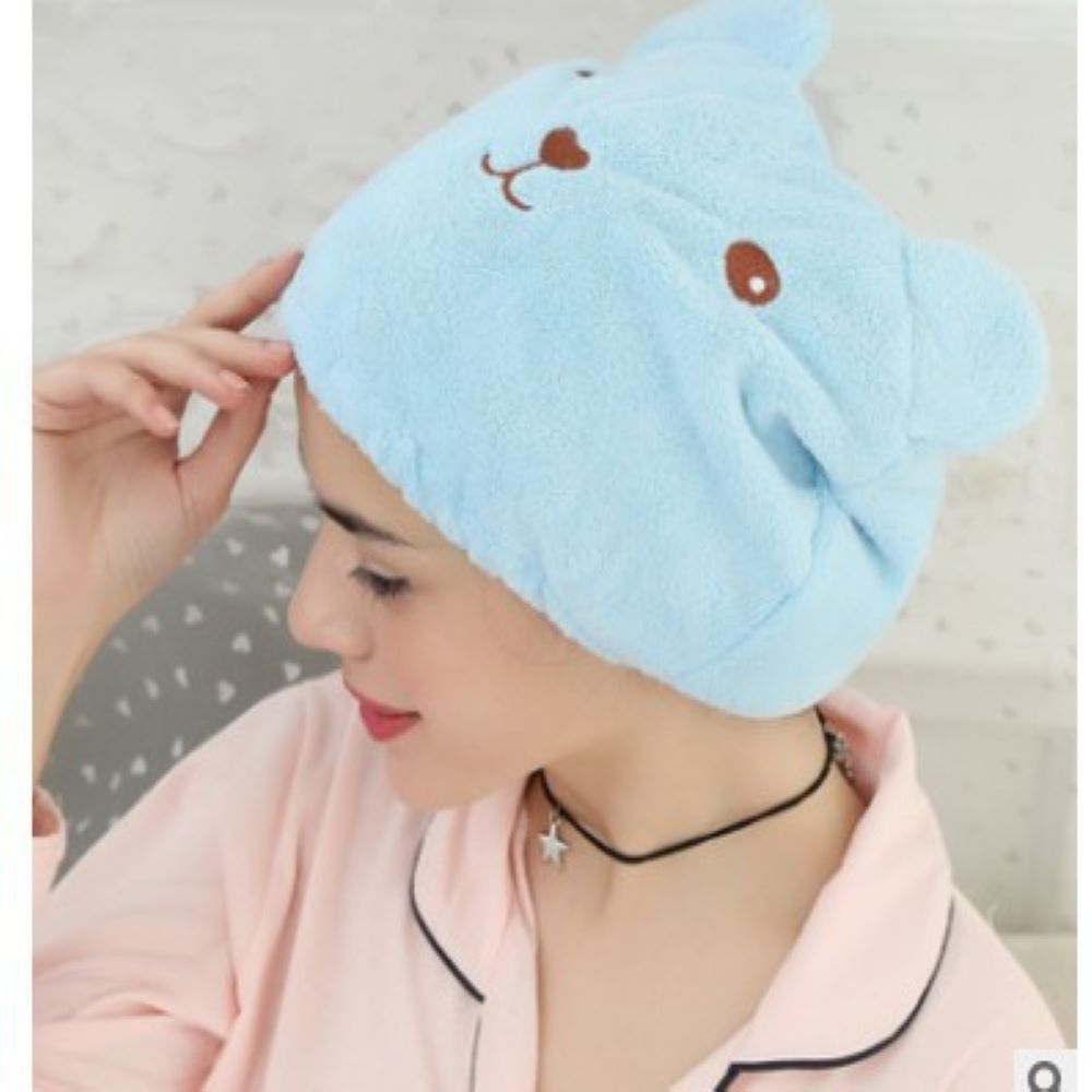 헤어드라이수건 머리수건 블루