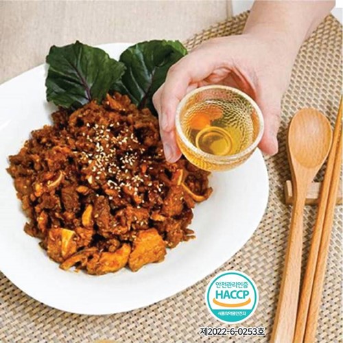 무료배송 220g&times;5팩(10인분) 특허받은 약선푸드 불향 돼지오돌뼈 숯불구이(매운맛/순한맛) 택1