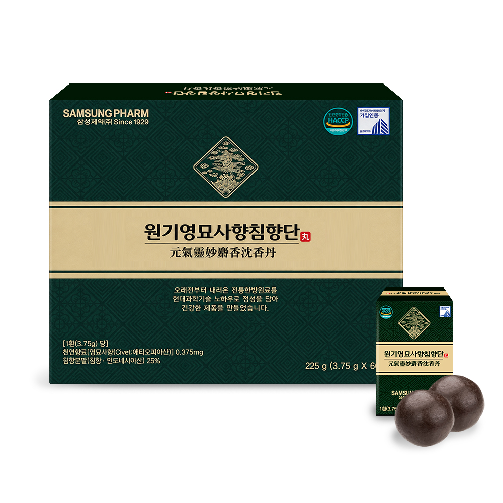 원기 영묘사향침향단 3.75g x 60환
