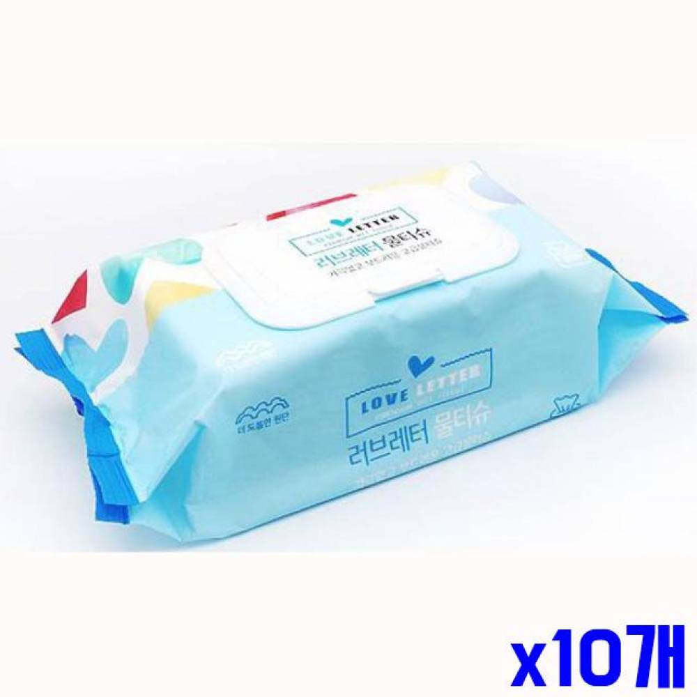 부드러운 물티슈 80매 캡형 408g X10개