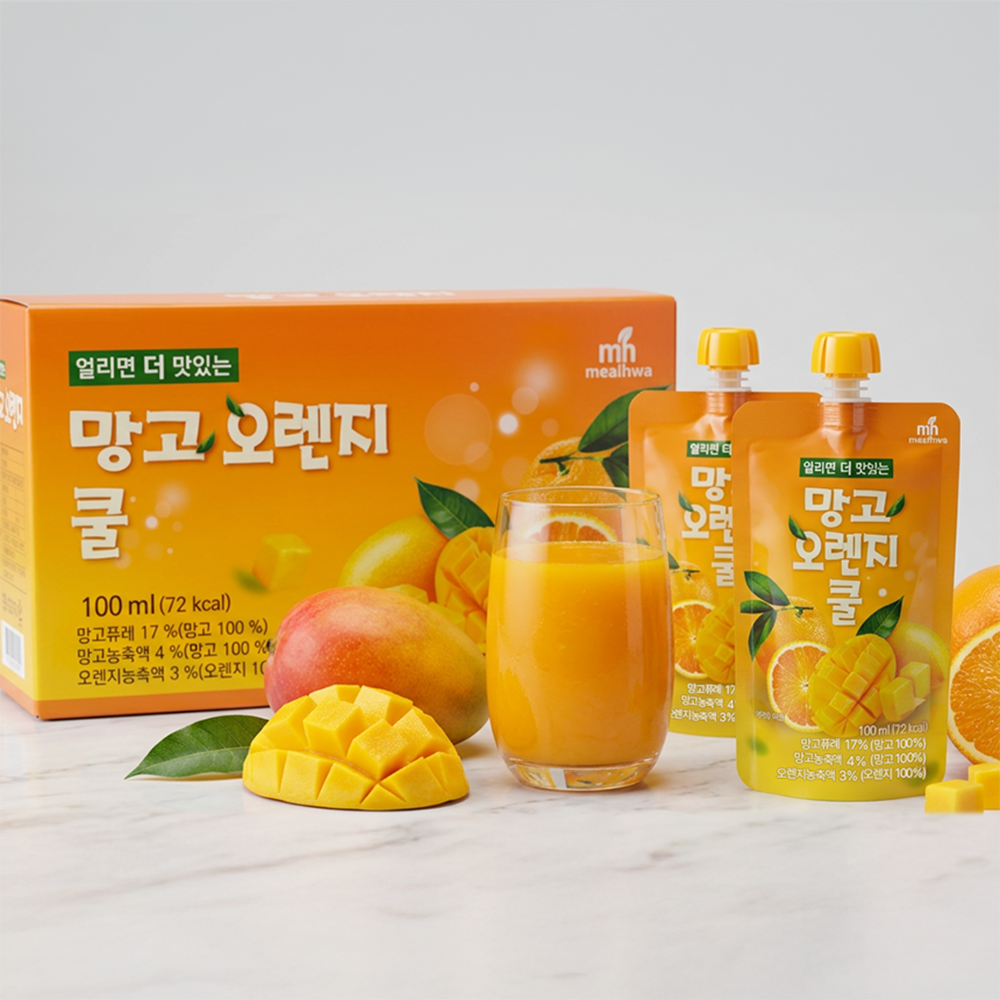 밀화푸드 얼리면 더 맛있는 망고오렌지쿨(100mL 10팩)