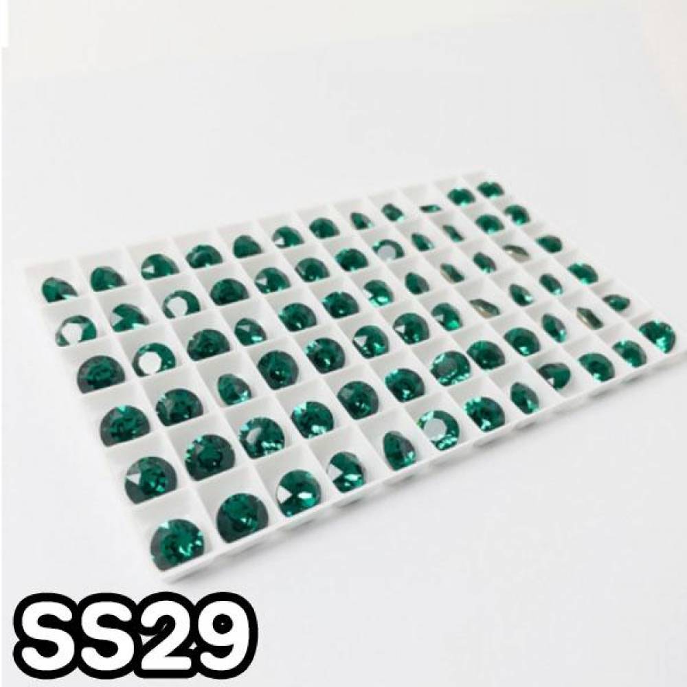 GGD 스와로브스키 브이컷 - 에메랄드 SS29 10개