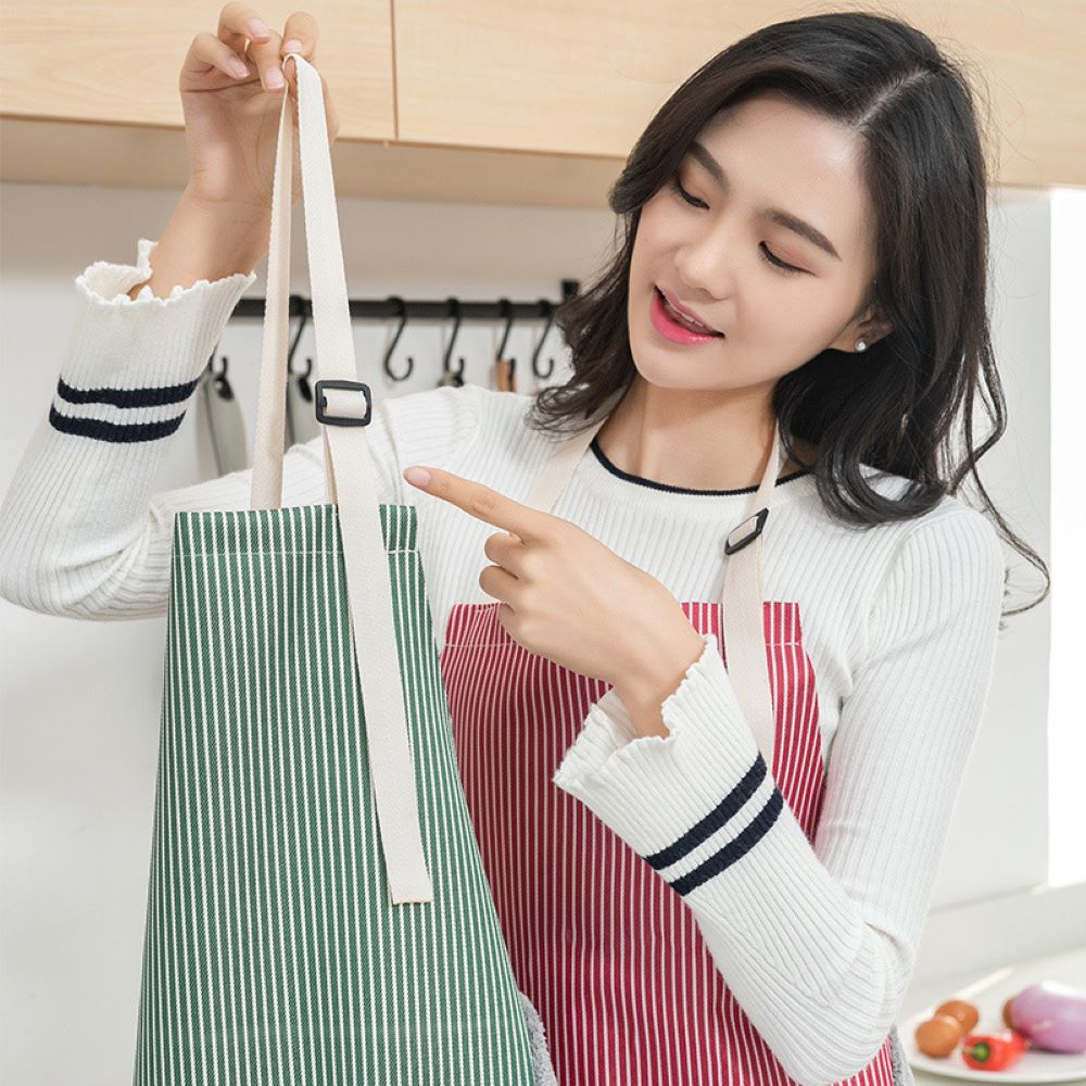 방수앞치마 수건달린 앞치마 레드색상