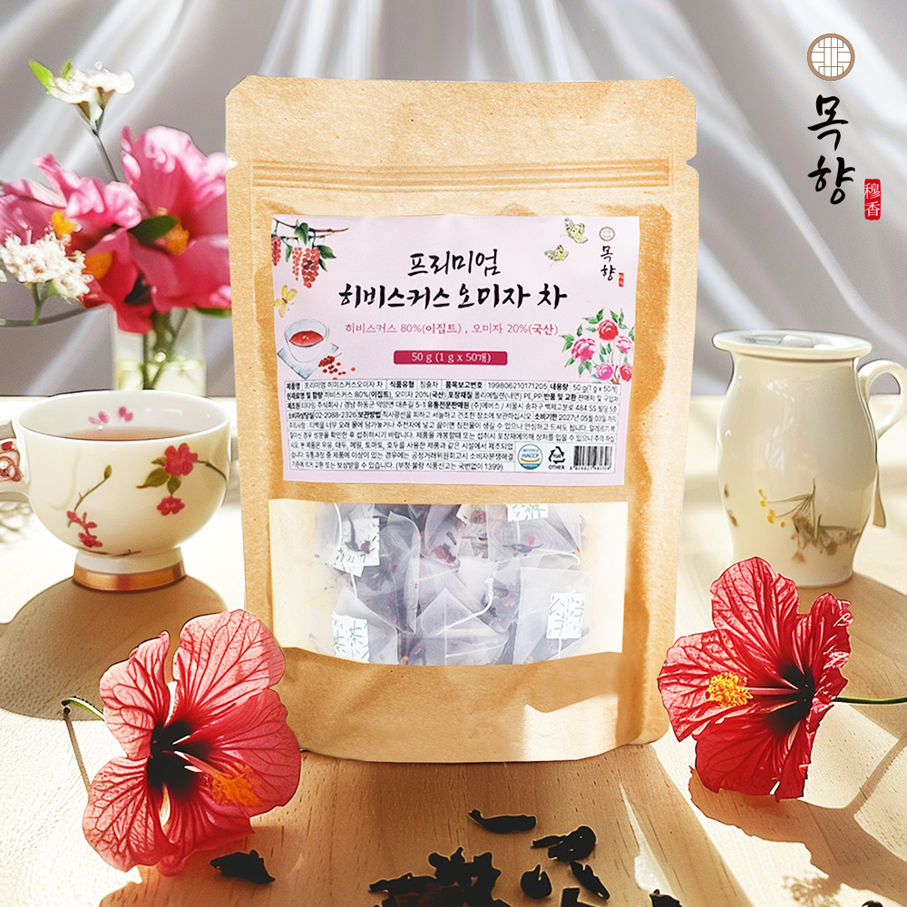 프리미엄 히비스커스오미자 차 50g(1g*50개) 프리미엄 히비스커스오미자 차 50g(1g*50개)