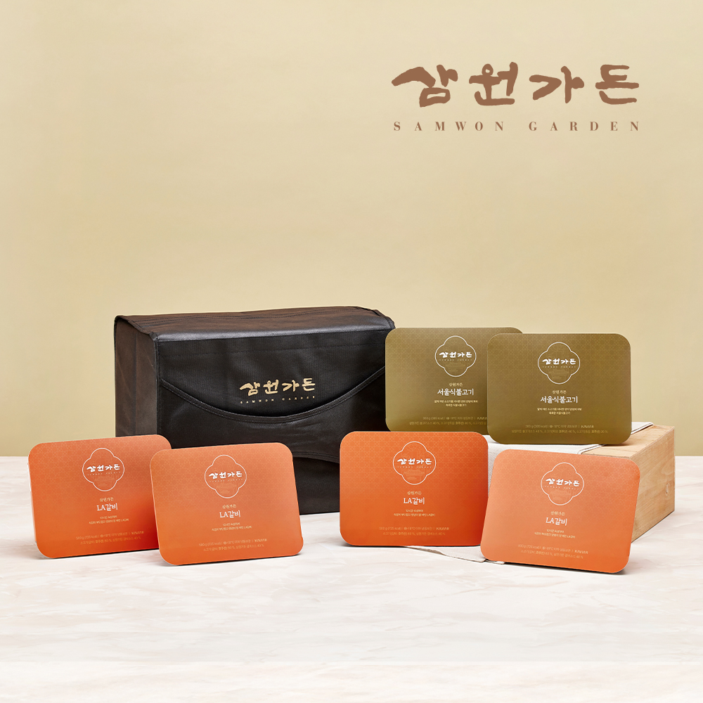 [삼원가든]LA갈비500g 서울식 선물세트(LA갈비500gx4팩+서울식불고기300gx2팩)