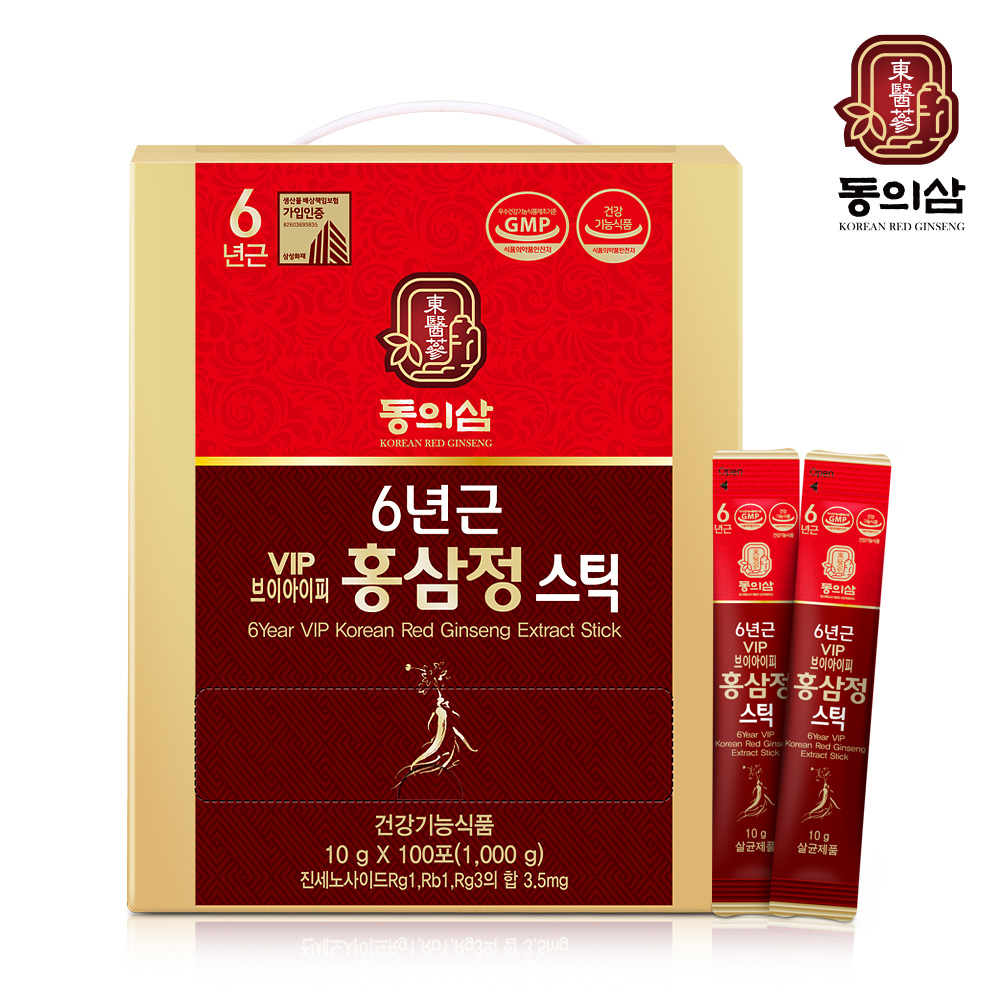 동의삼 6년근 VIP 홍삼정스틱(100포) 10g x 100포 [G0009]