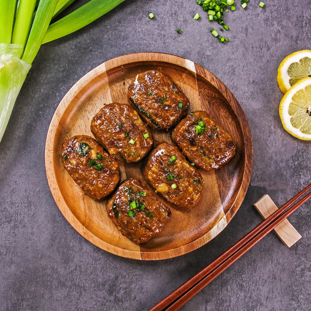 [명진푸드] 진짜 진도 대파 너비아니 420g (35g x 12개) 너비아니구이 너비아니전 한돈너비아니 소고기너비아니 떡갈비