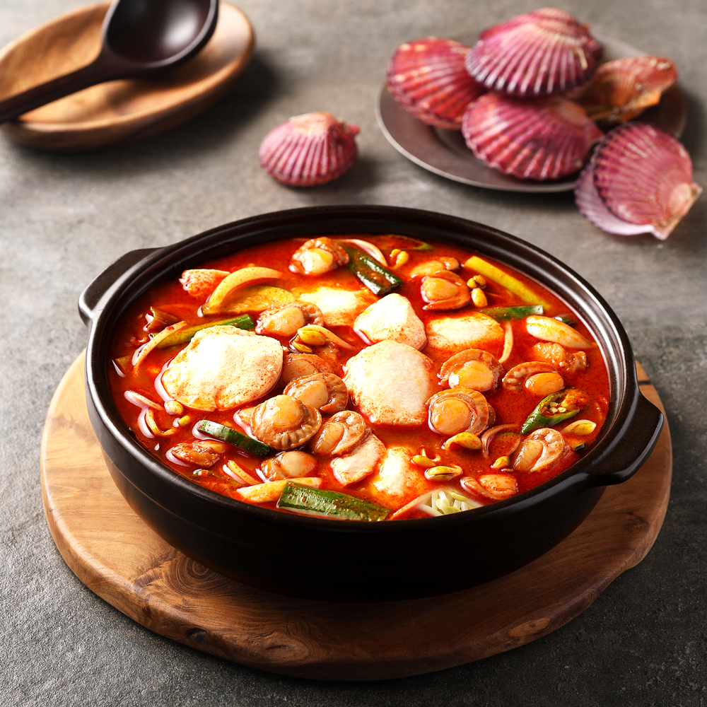 [진한식품] 바른 압도적 가리비 순두부찌개 1kg 2개 가격으로 3개 가져가세요 + 1개 국물요리 간편식 캠핑 술안주 해장국