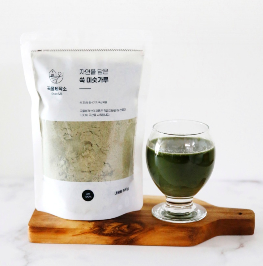 [라라데일리잇] 국산 쑥 35% 쑥미숫가루 300g 선식 곡물 영양 식사대용 곡물음료