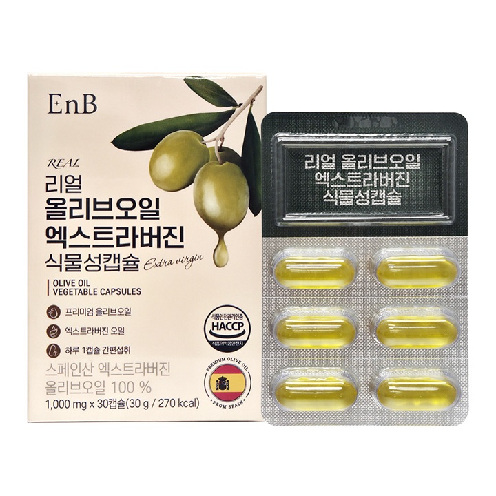 [EnB] 리얼 올리브 오일 엑스트라 버진 식물성캡슐 1,000mg x 30캡슐