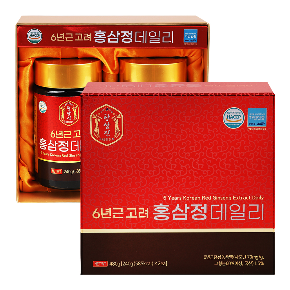 [한삼수] 6년근 고려 홍삼정 데일리 2p 240g x 2병