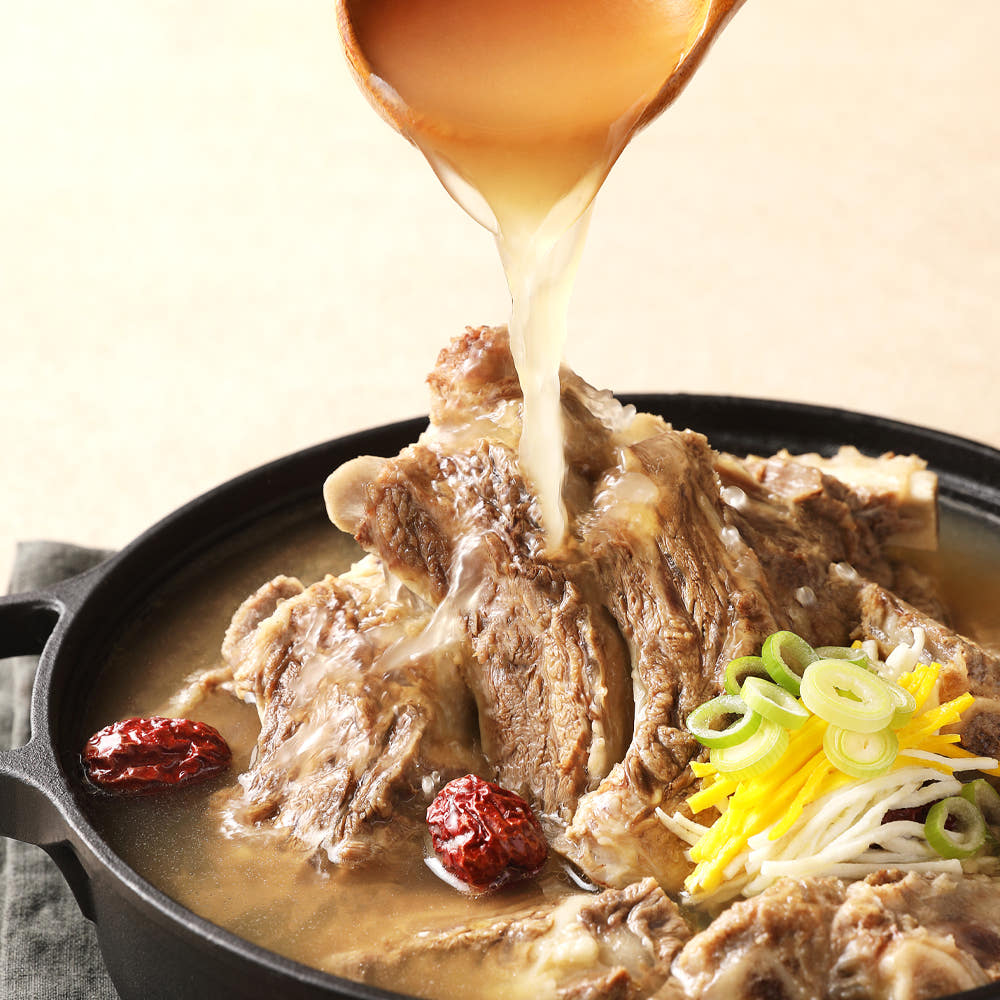 [진한식품] 바른 압도적 소갈비탕 1.5kg + 1개 국물요리 간편식 캠핑음식 술안주