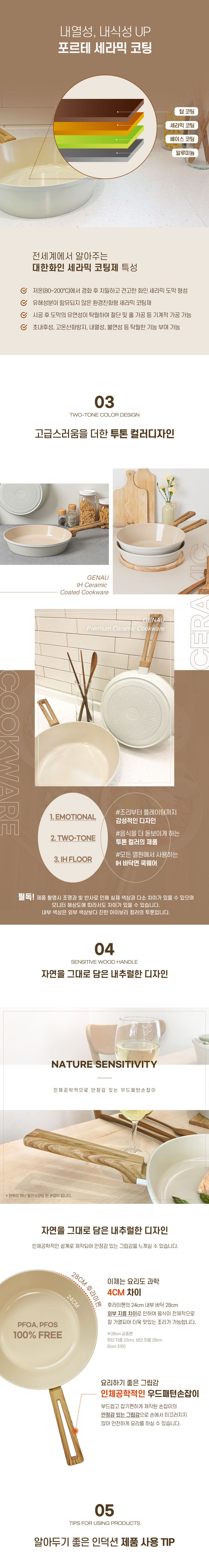 [독일 제너] 루겐 IH 세라믹코팅 프라이팬 28cm