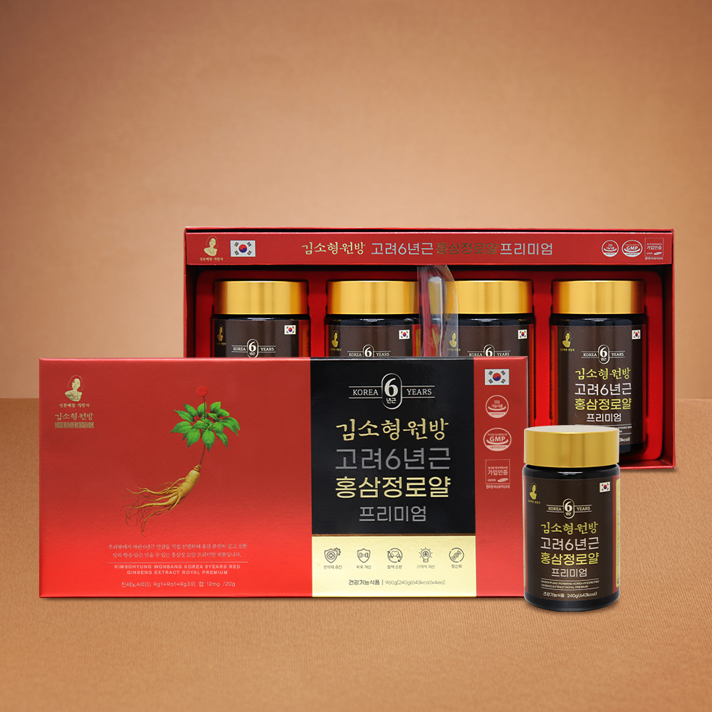 [김소형원방] 고려6년근 홍삼정 로얄 프리미엄 4p 240g x 4p