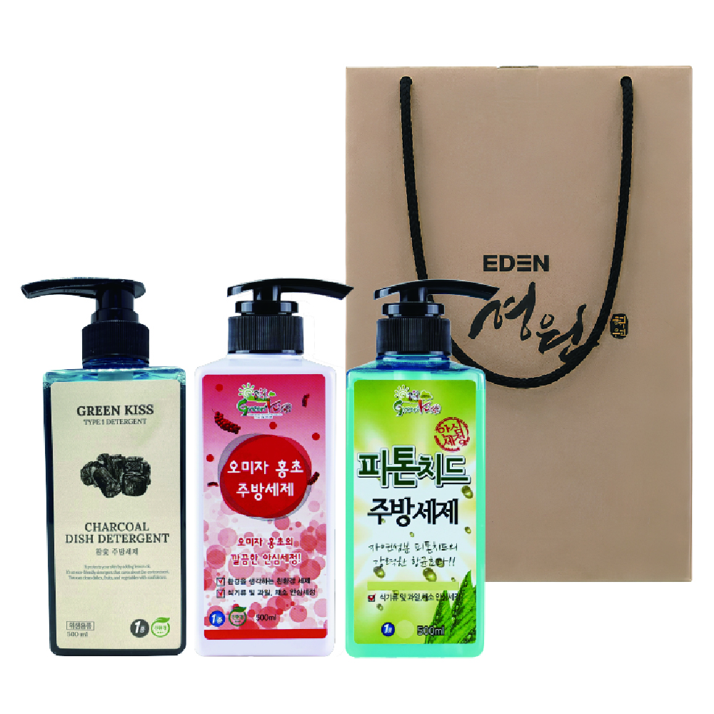 참숯,오미자,피톤 주방세제 3종 세트 (500ml*3)