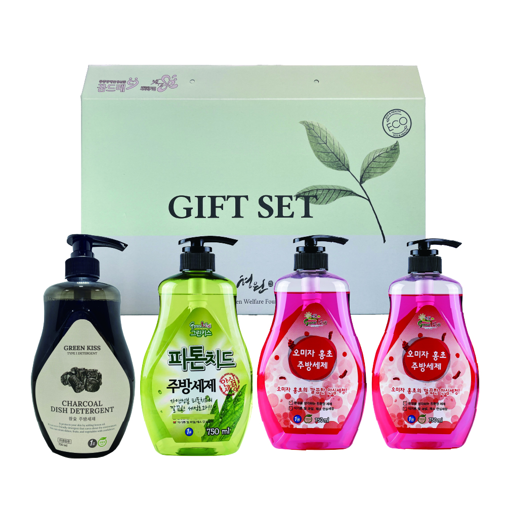 참숯,피톤,오미자*2 주방세제 4종 세트 (750ml*4)